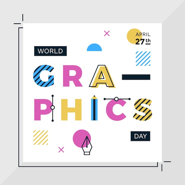 Free vector flat world graphics day illustration