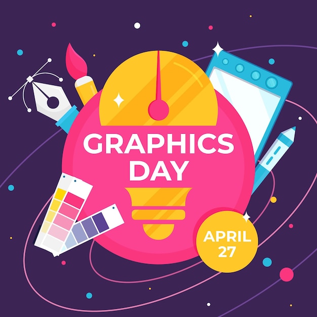 Free vector flat world graphics day illustration