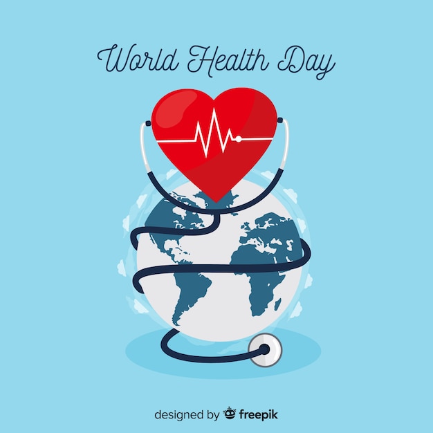 Free vector flat world health day background