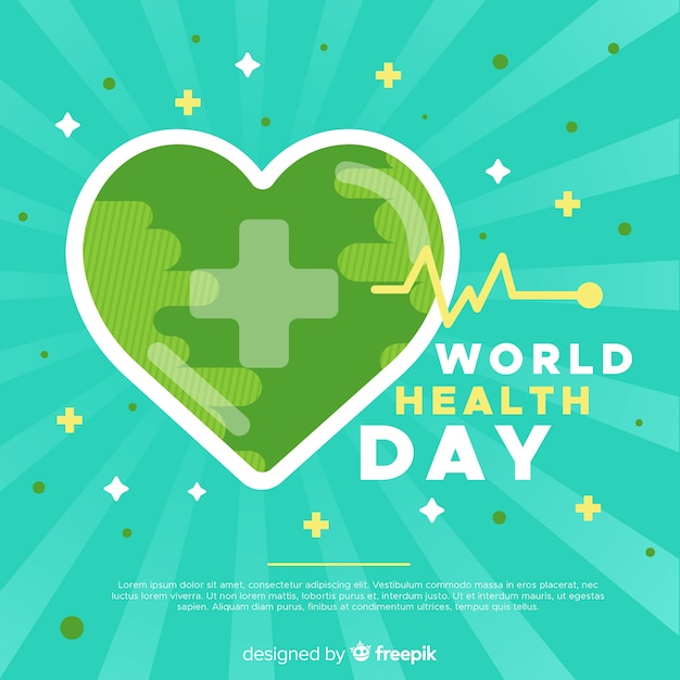 Free vector flat world health day background