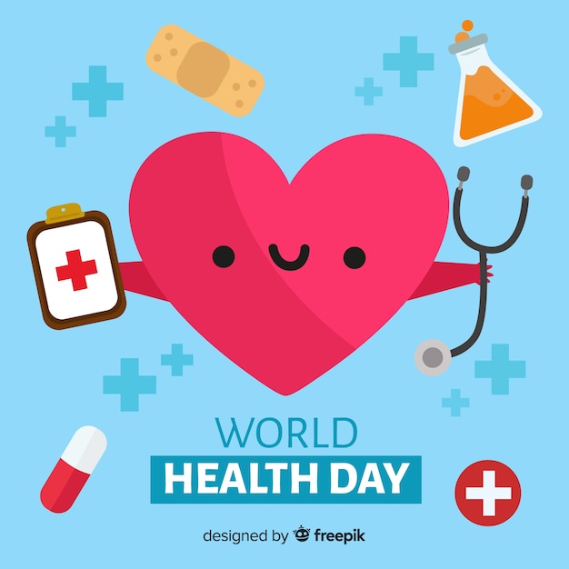 Free vector flat world health day background