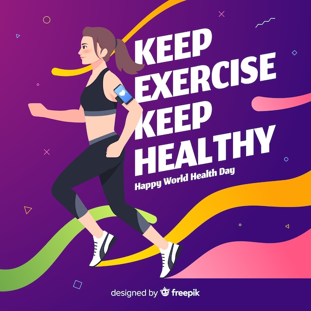 Free vector flat world health day background