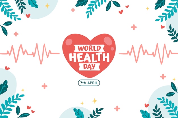 Free vector flat world health day background