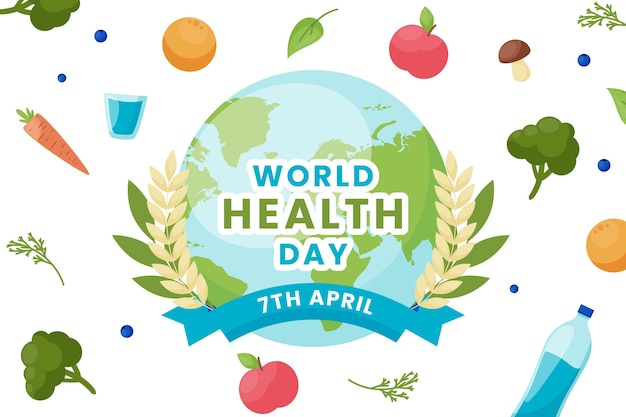 Free vector flat world health day background