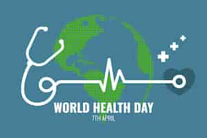 Free vector flat world health day background