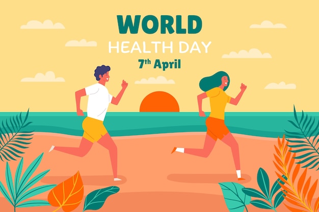 Free vector flat world health day background