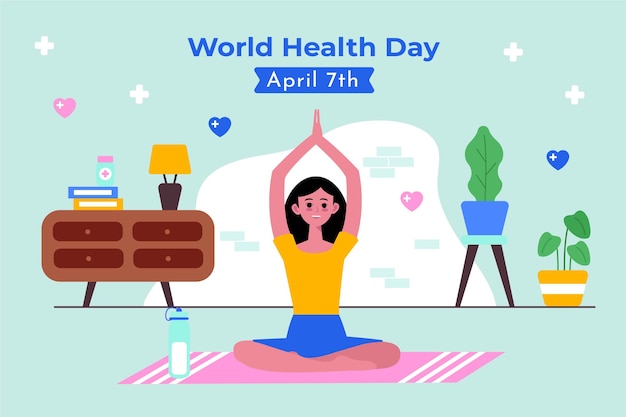 Free vector flat world health day background