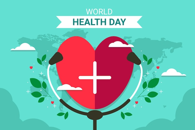 Free vector flat world health day background