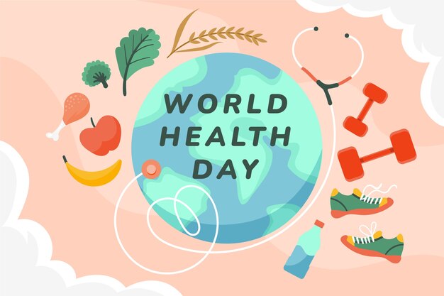 Free vector flat world health day background