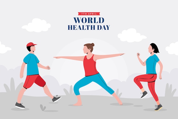 Free vector flat world health day background