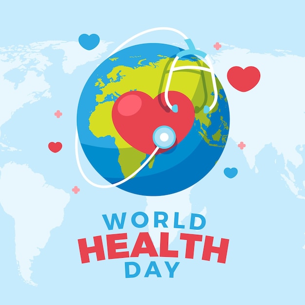 Free vector flat world health day illustration