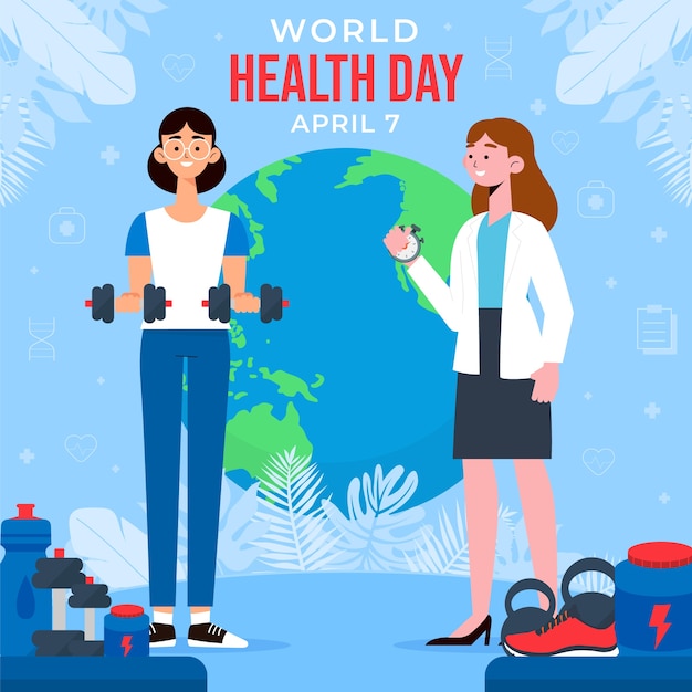 Free vector flat world health day illustration