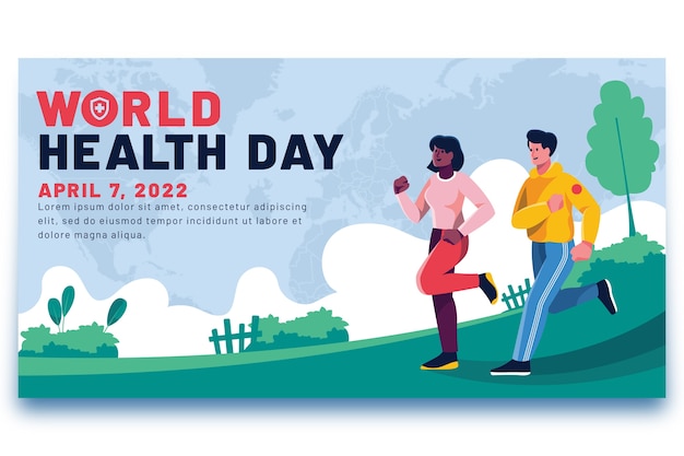 Free vector flat world health day social media post template