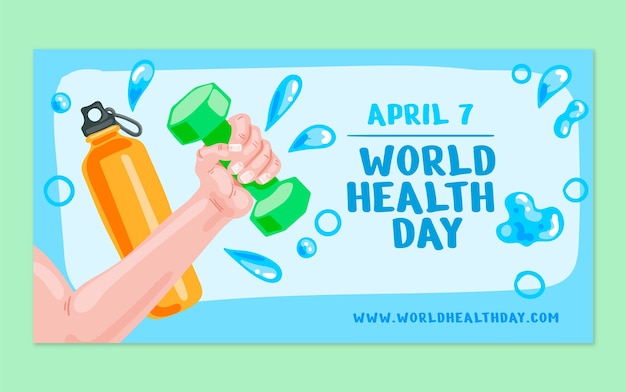 Free vector flat world health day social media post template