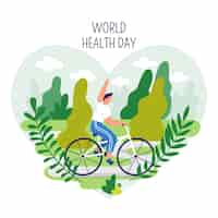 Free vector flat world health day