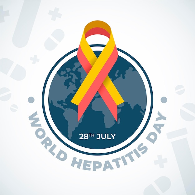 Free vector flat world hepatitis day illustration