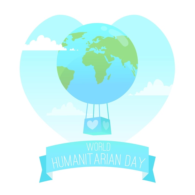 Free vector flat world humanitarian day