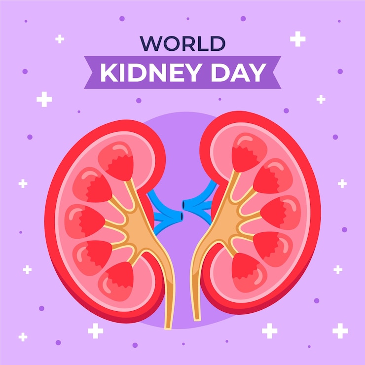 Free Vector flat world kidney day awareness illustration