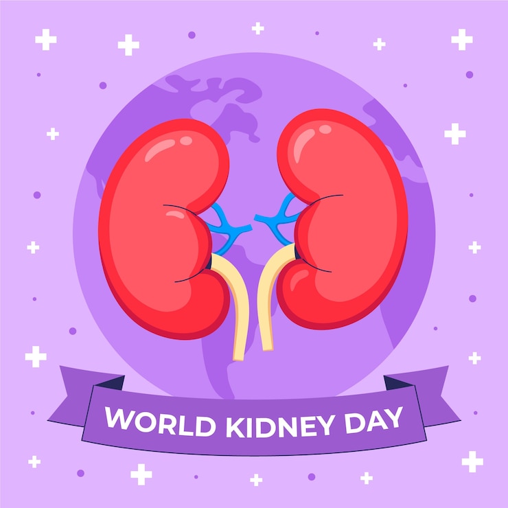 Free Vector flat world kidney day awareness illustration
