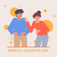 Бесплатное векторное изображение Плоский всемирный день смеха