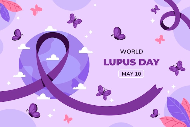 Free vector flat world lupus day background