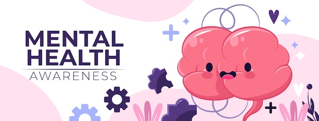 Free vector flat world mental health day social media cover collection