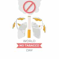 Free vector flat world no tobacco day illustration