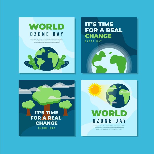 Flat world ozone day instagram posts collection