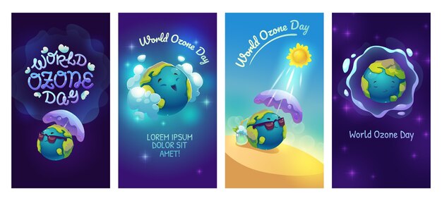 Flat world ozone day instagram stories collection