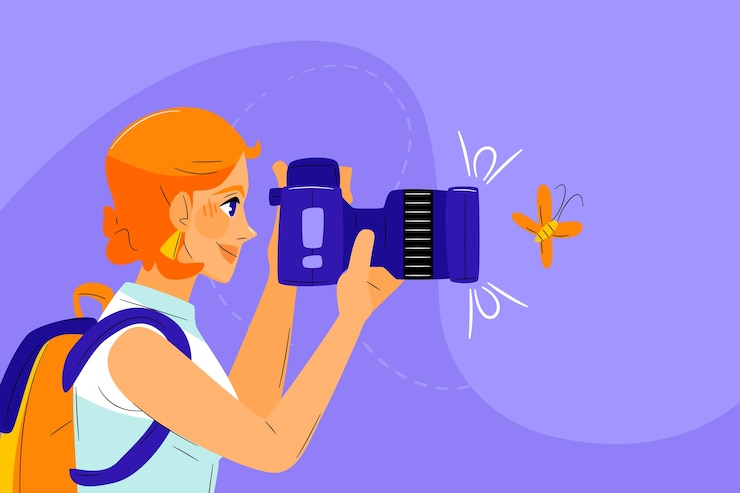 Free Vector flat world photography day background