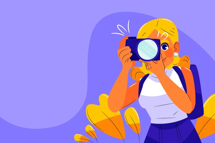 Free Vector flat world photography day background