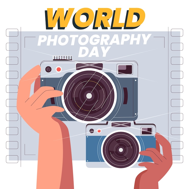 Free Vector flat world photography day illustration