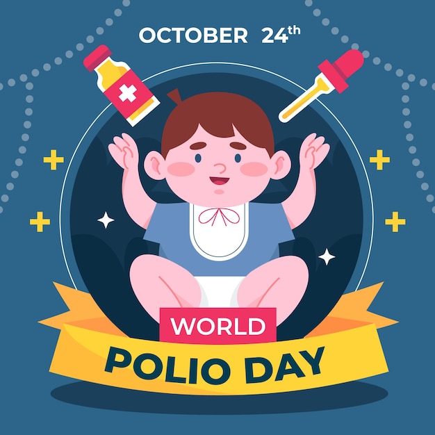 Плоский всемирный день полиомиелита