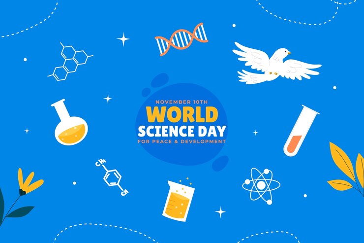 Free Vector flat world science day background