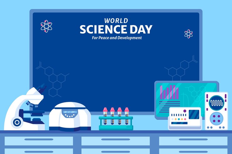 Free Vector flat world science day background