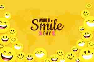 Free vector flat world smile day background