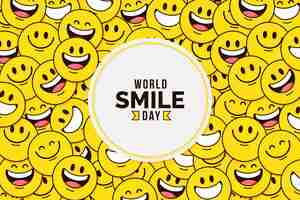 Free vector flat world smile day background