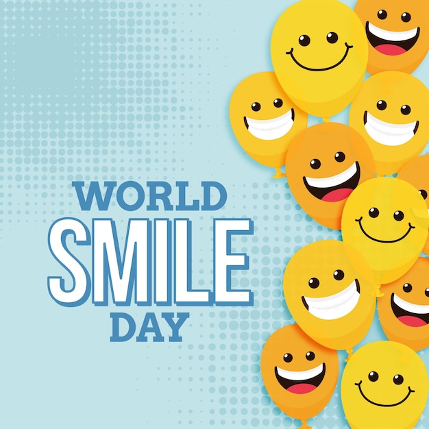 평평한 세계 미소의 날 그림
