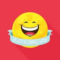 Free vector flat world smile day illustration