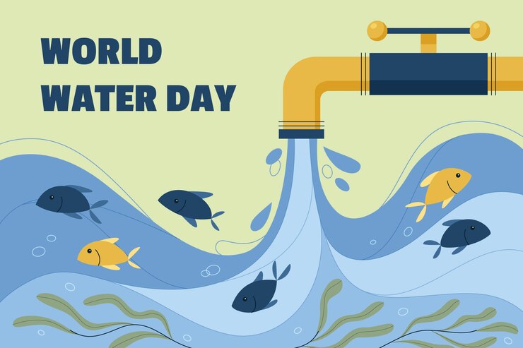 Free Vector flat world water day background