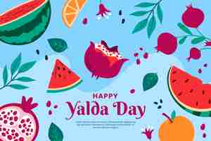 Free vector flat yalda night background