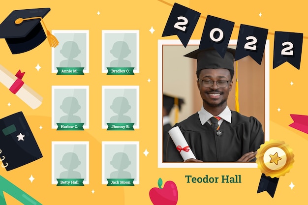 Flat yearbook template