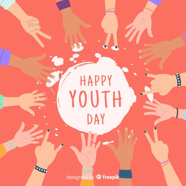 Free Vector flat youth day background