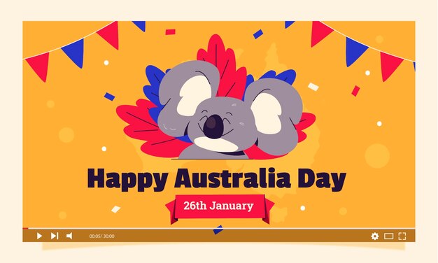オーストラリアの国記念日のフラットYouTubeのサムネイル