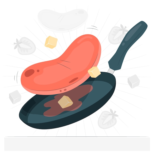 Free vector flipping pancake concept illustration