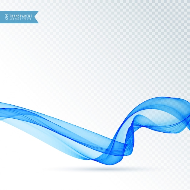Бесплатное векторное изображение Дым голубой волны вектор фон