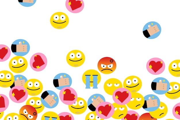 Free vector floating emojis