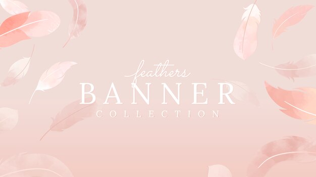 Floating feathers banner