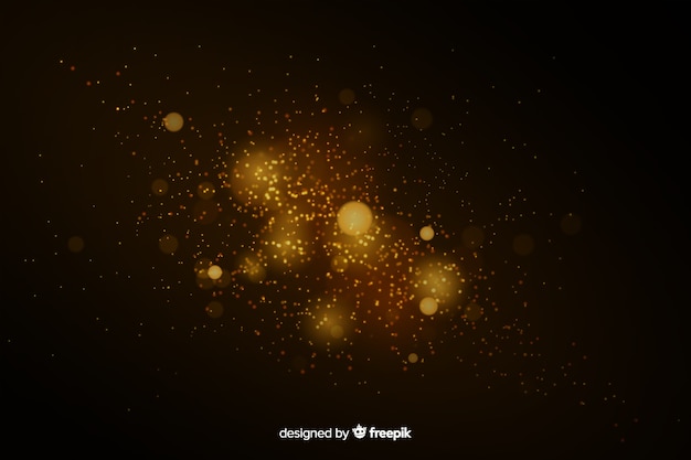 Floating golden particles effect