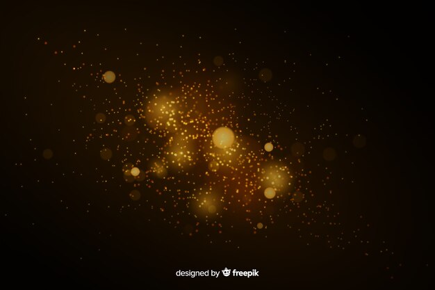 Floating golden particles effect